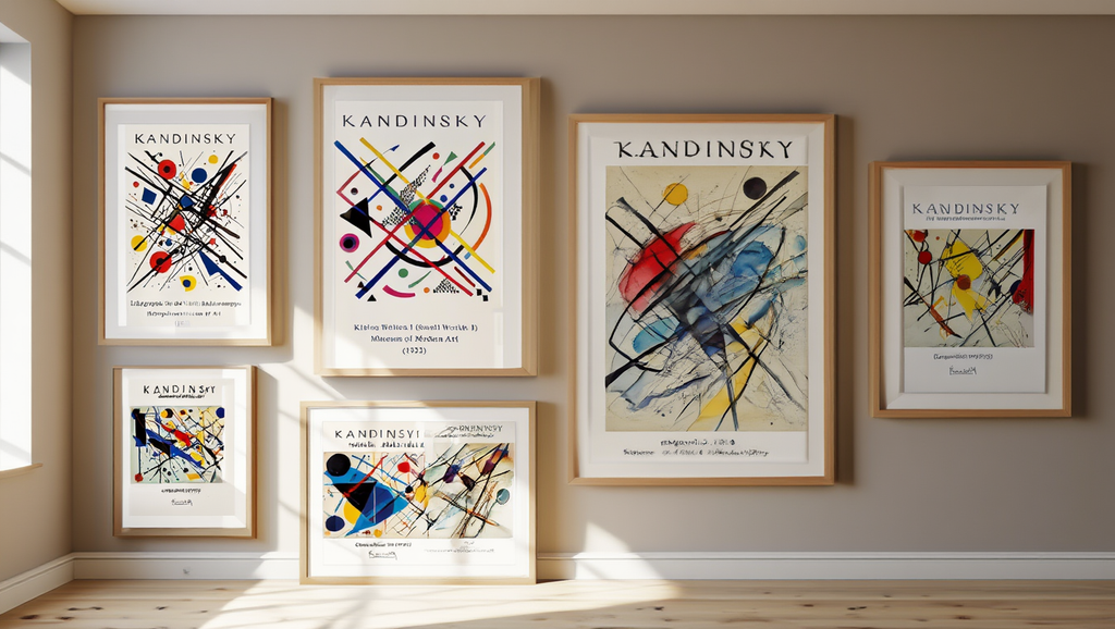 Kandinsky Geometric Abstract – 6 Modern Bauhaus Prints -Colorful Composition Gallery Wall Set for Living Room, Bedroom, or Office