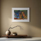 The Mountains Weissfluh and Schafgrind – Ernst Ludwig Kirchner Poster | Expressionist Alpine Landscape Art Print - Hakyarts