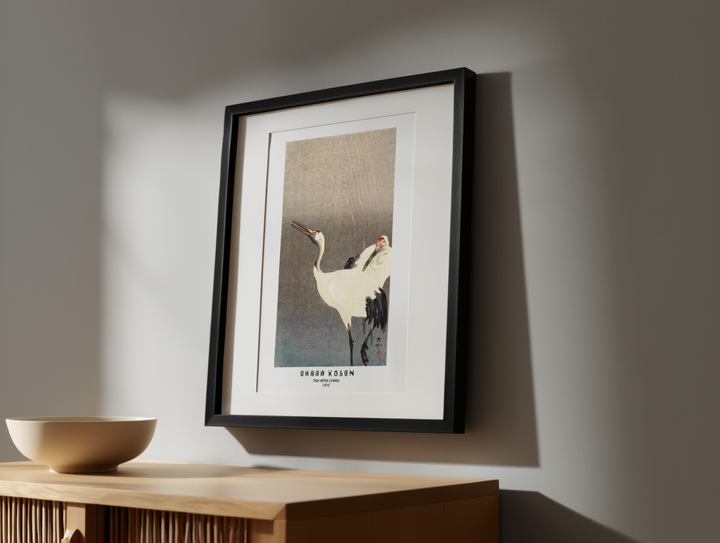 Ohara Koson - Two White Cranes