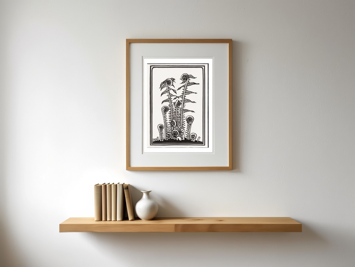 Ferns Poster by Julie de Graag, 1920 – Botanical Art Print