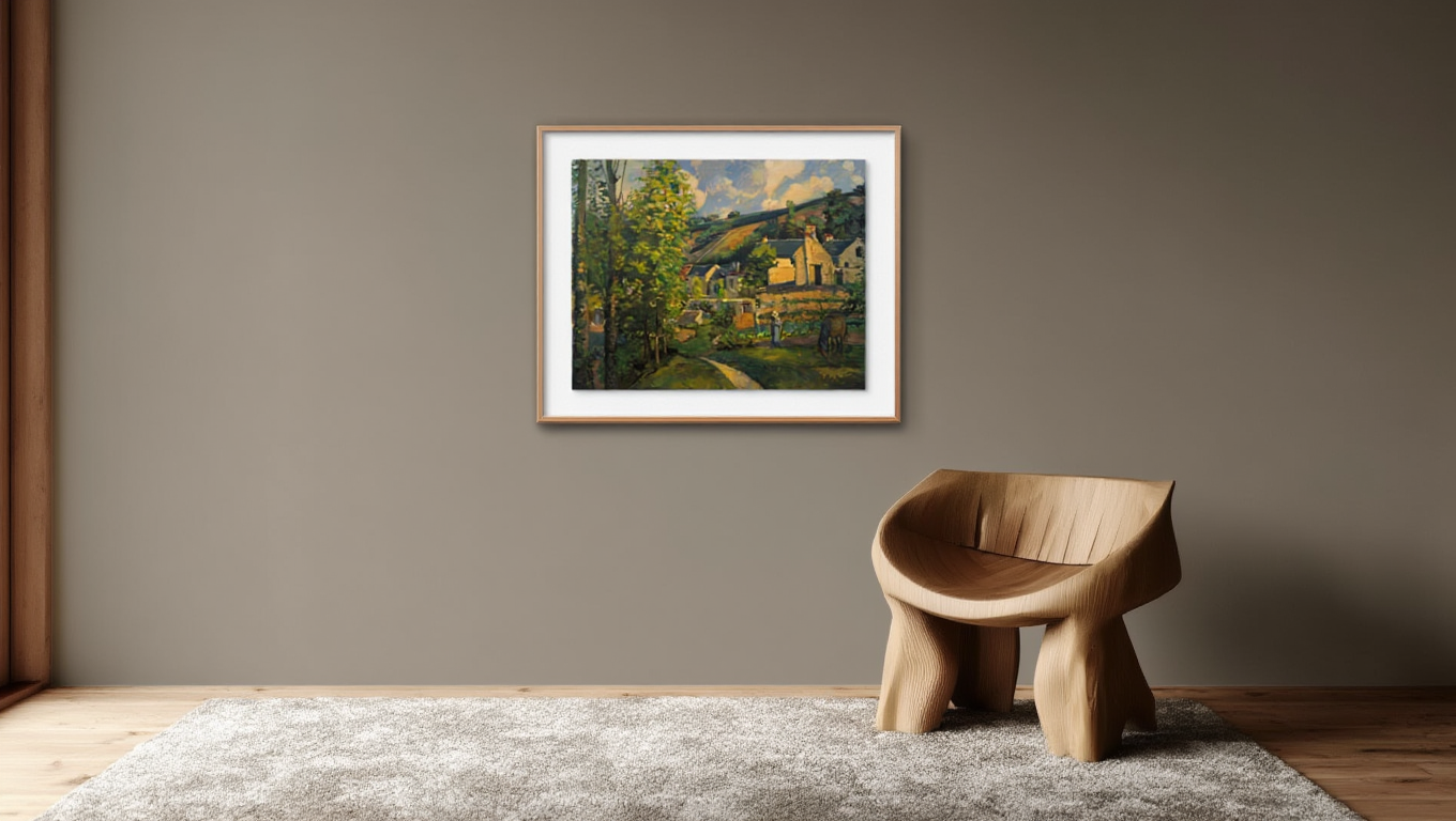 Camille Pissarro - A View of L’Hermitage, near Pontoise