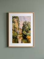Country House by a River – Paul Cézanne Poster | Post-Impressionist Landscape Art Print