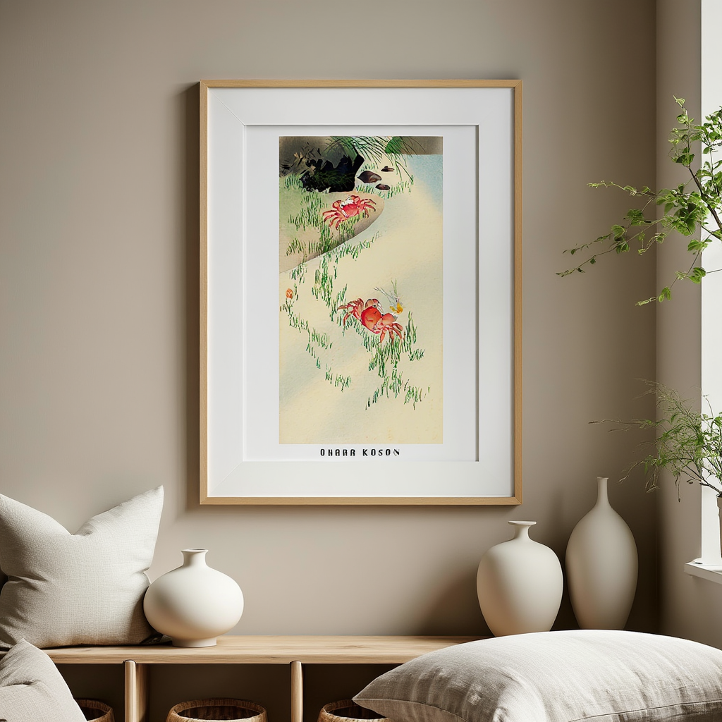 Ohara Koson - Crabs Poster