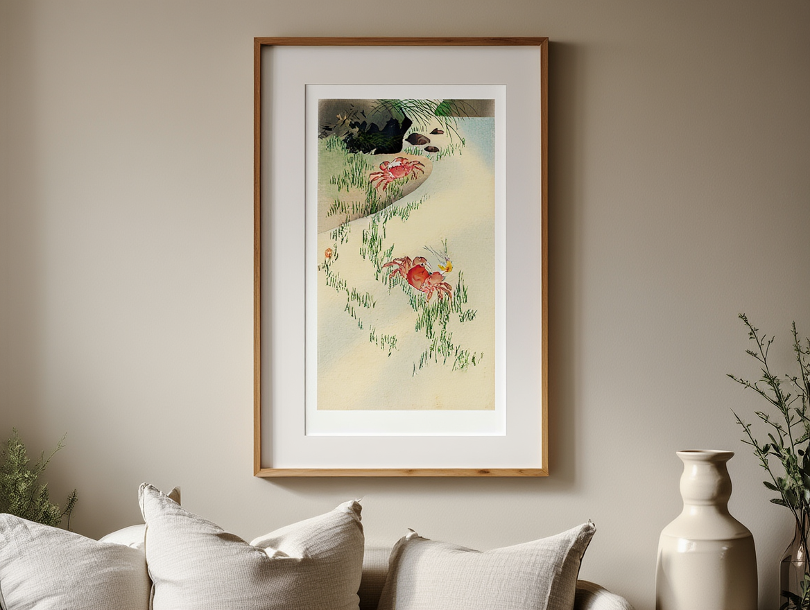 Ohara Koson - Crabs Poster