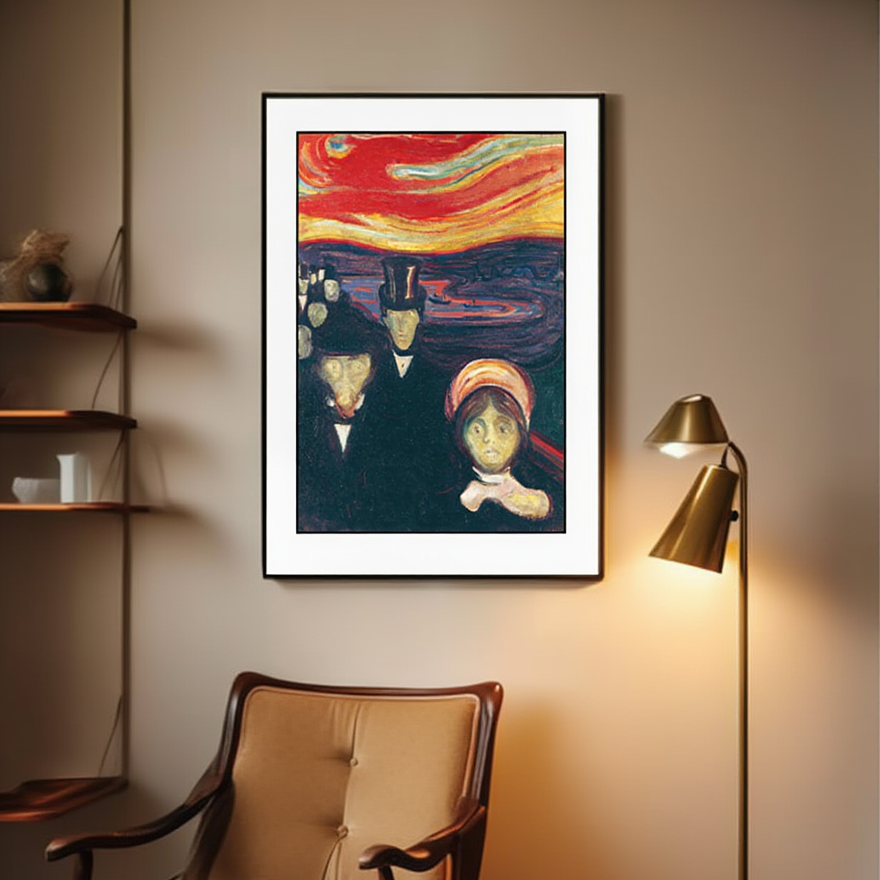 Anxiety by Edvard Munch – Expressionist Art Print