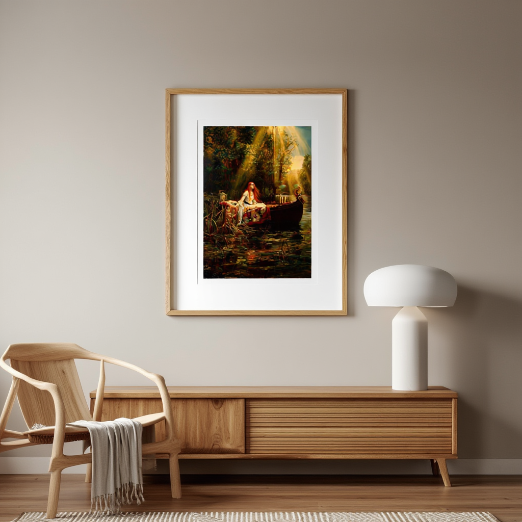 The Lady of Shalott Illuminated – John William Waterhouse 1900 Art Print