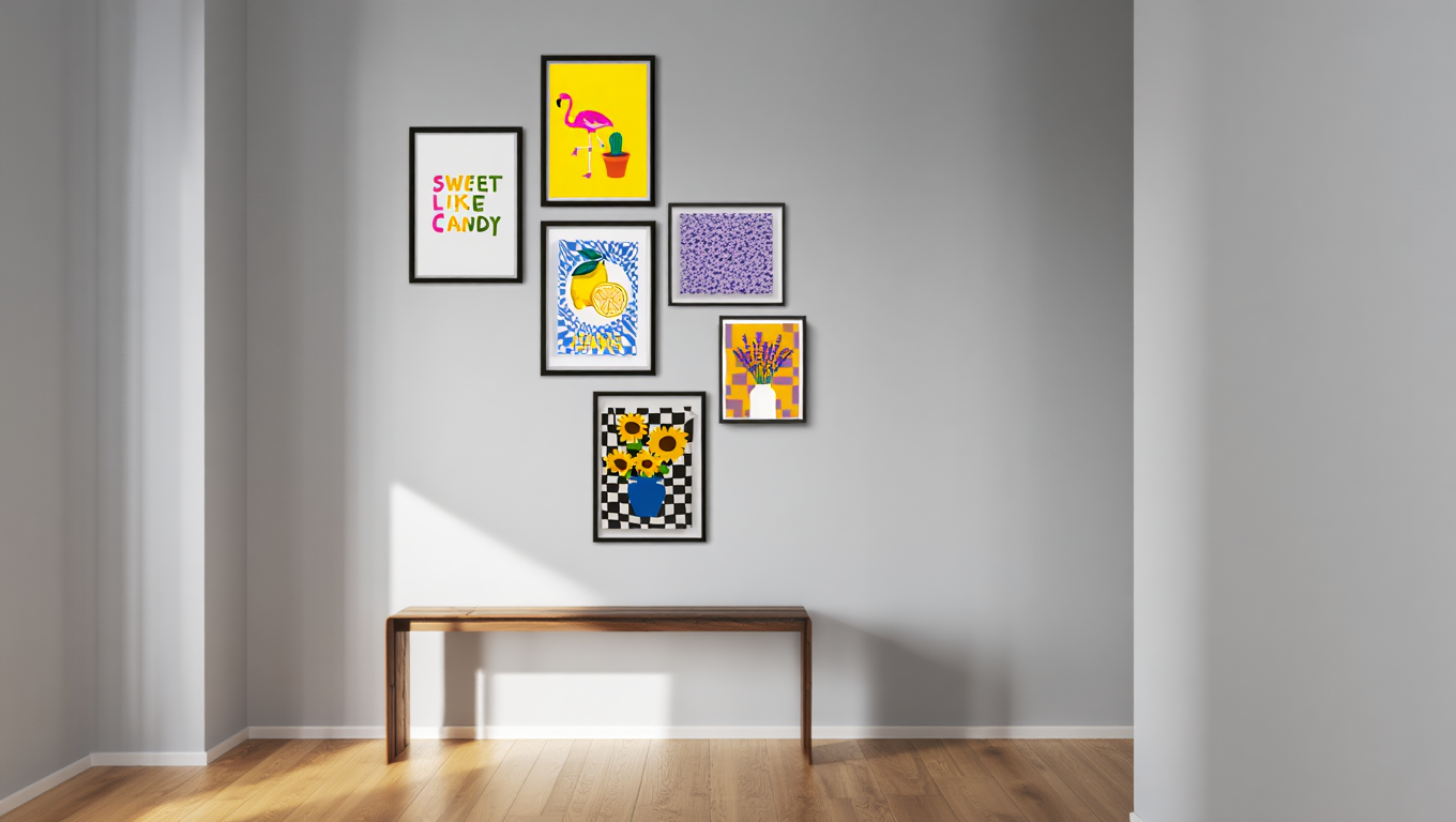Colourful Electric Yellow – 5 Vibrant Prints for Home Décor