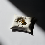 Minimalist Pillow Shaped Candle Tray – White Cream  Home Decor
