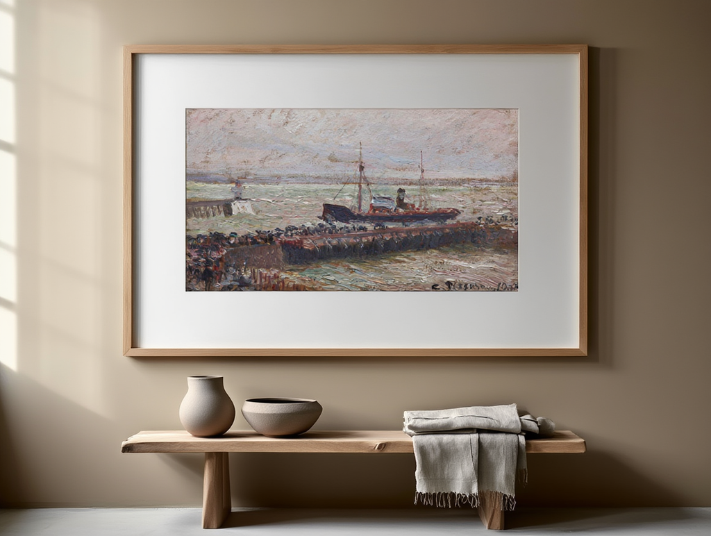 Camille Pissarro - Entrance to the Harbour at Le Havre, Overcast Sky