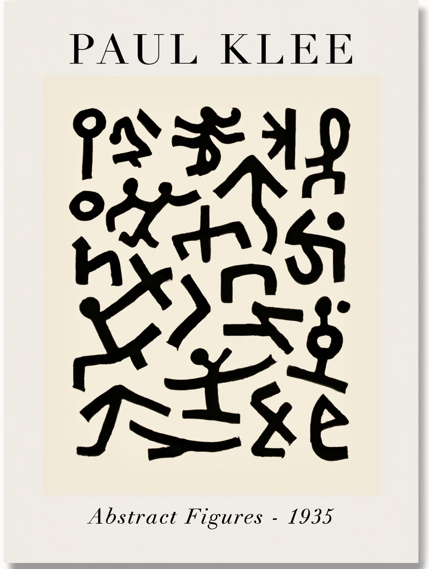 Paul Klee Abstract Art Prints – Colorful Minimalist Posters, 9 Mix & Match Designs for Home & Living Room