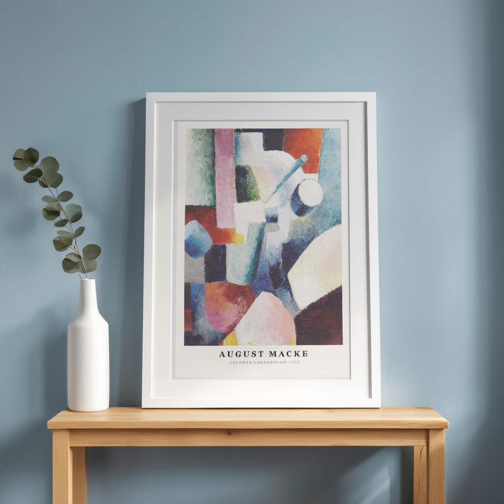 August Macke – Colored Composition - Vibrant Expressionist Art Print