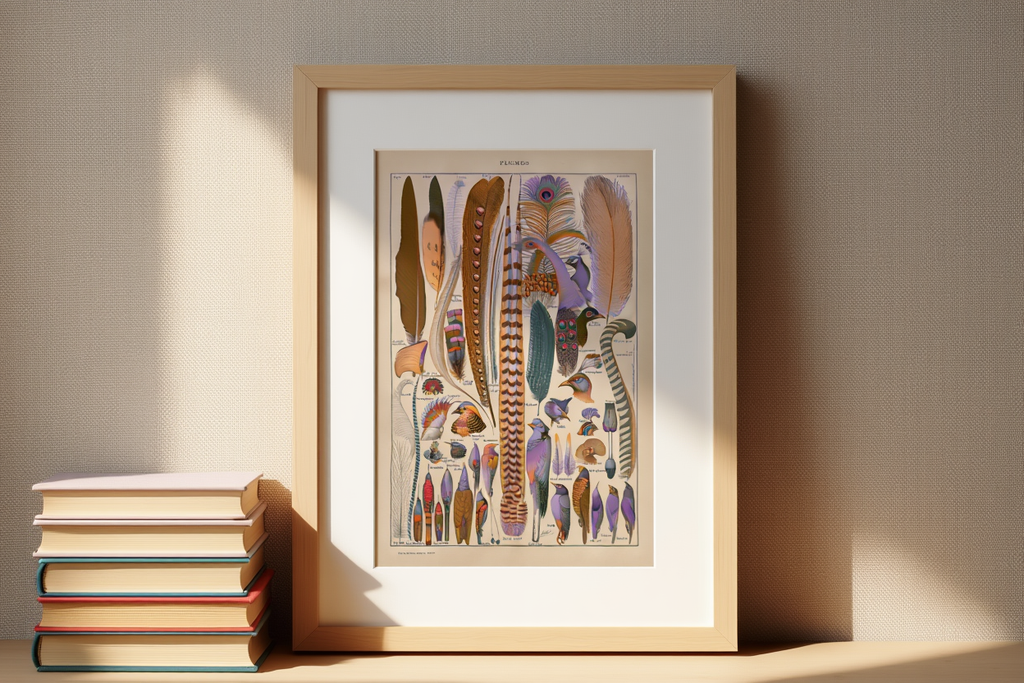 Adolphe Millot - Plumes Poster