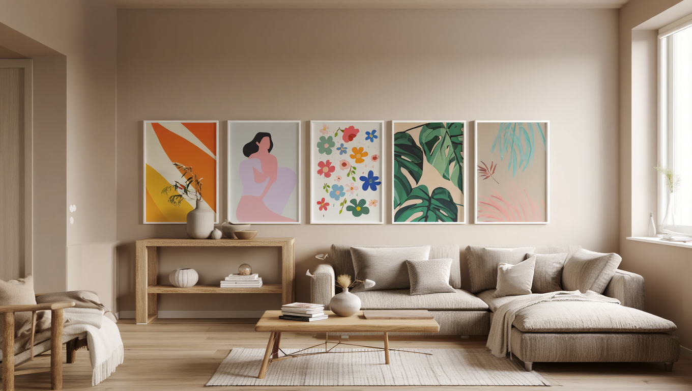 Vibrant Abstract Collection – Set of 5 Colorful Art Prints