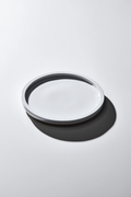 Minimalist Circular Plaster Coaster – White Cream