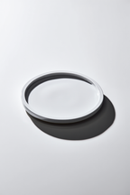 Minimalist Circular Plaster Coaster – White Cream