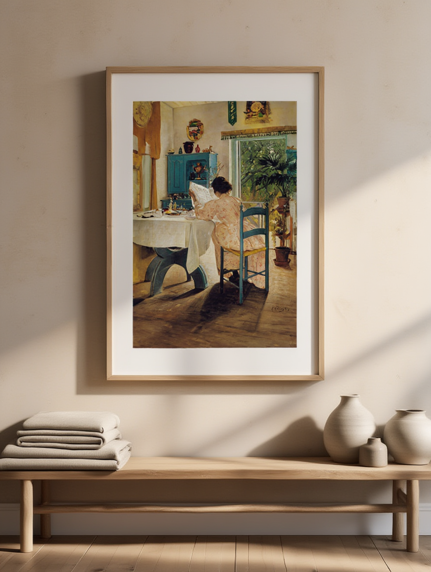 Laurits Andersen Ring – At Breakfast – Iconic Nordic Realism Art Print - Hakyarts
