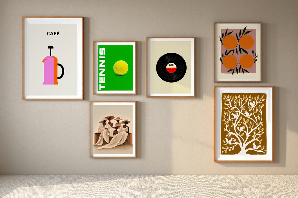 Fun and Vibrant Abstract Prints – 6 Modern Gallery Art Pieces