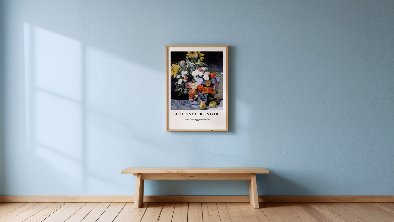 Auguste Renoir - Mixed Flowers in an Earthenware Pot Poster