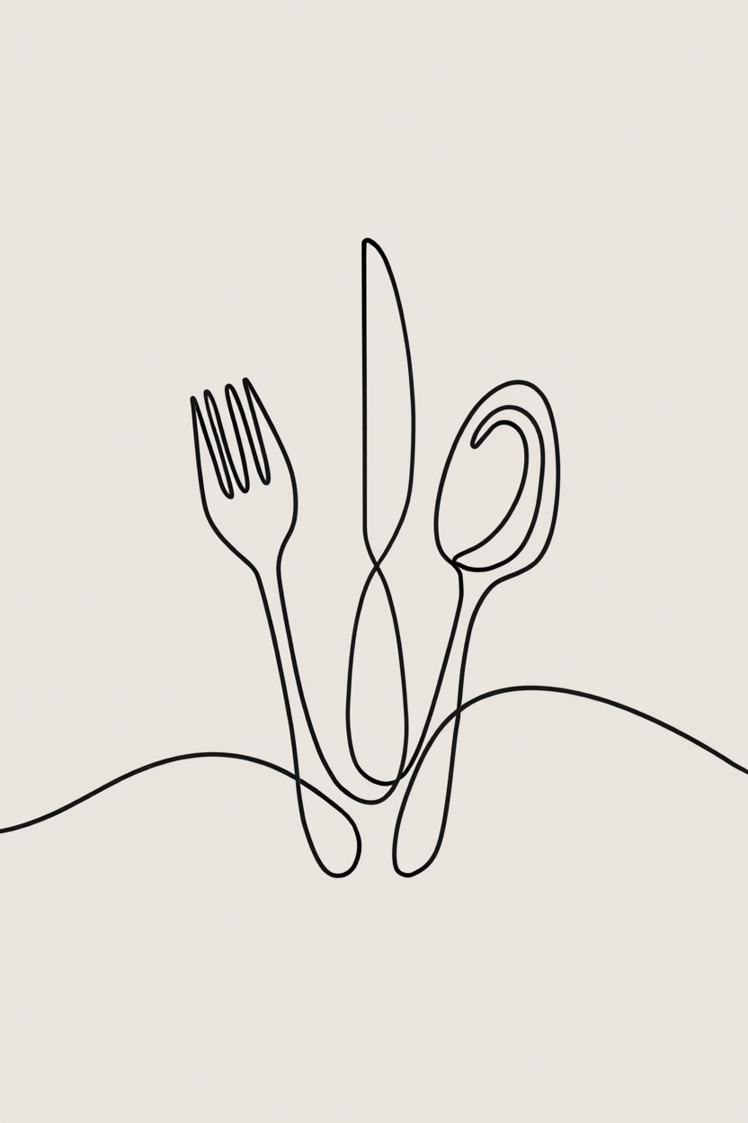 4 Minimalist Food & Kitchen Wall Art Prints – Modern Canvas Posters for Dining & Living Room Decor