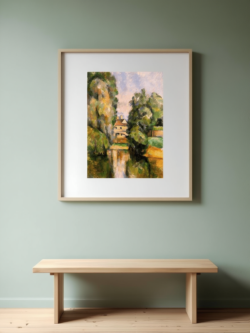 Paul Cézanne - Country House by a River