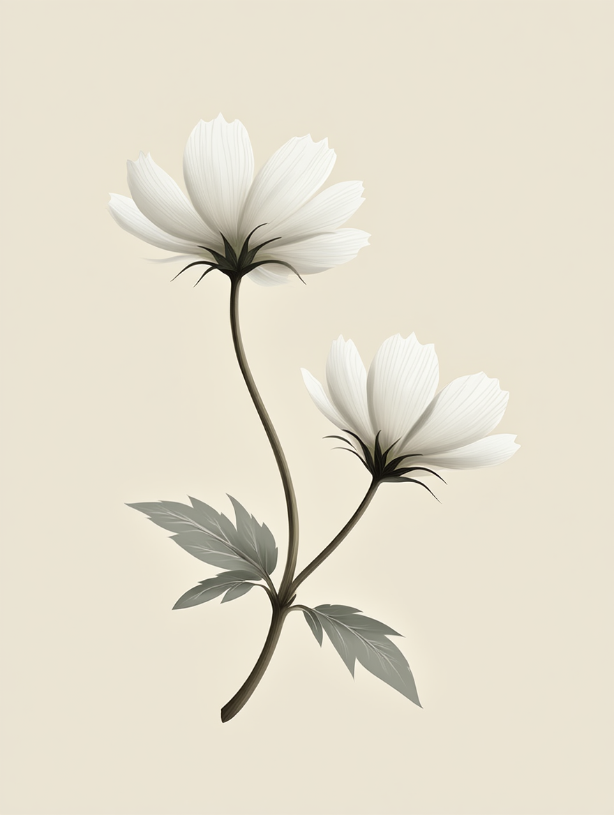 Peach & Petal – Romantic Floral Illustration