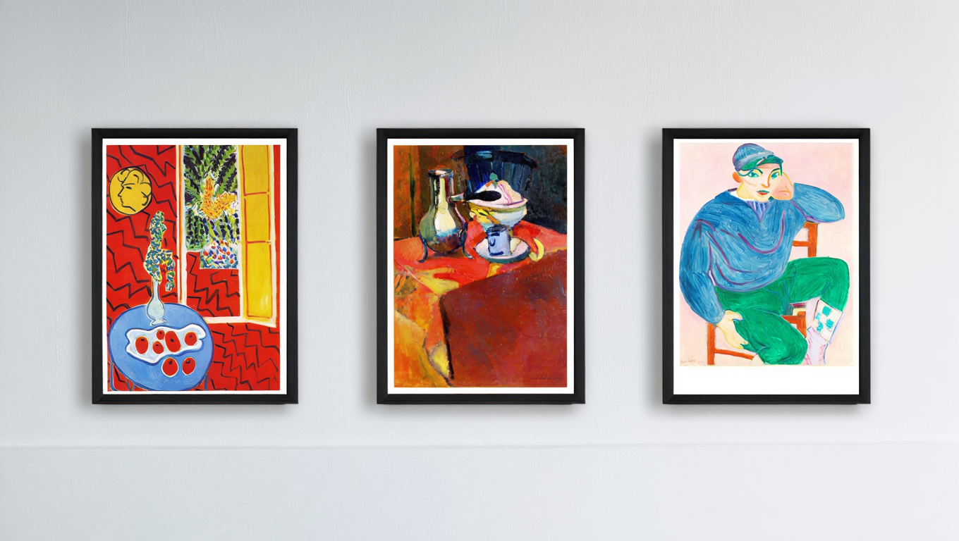 Figurative Matisse-Inspired Wall Art Set – 3 Realistic Prints