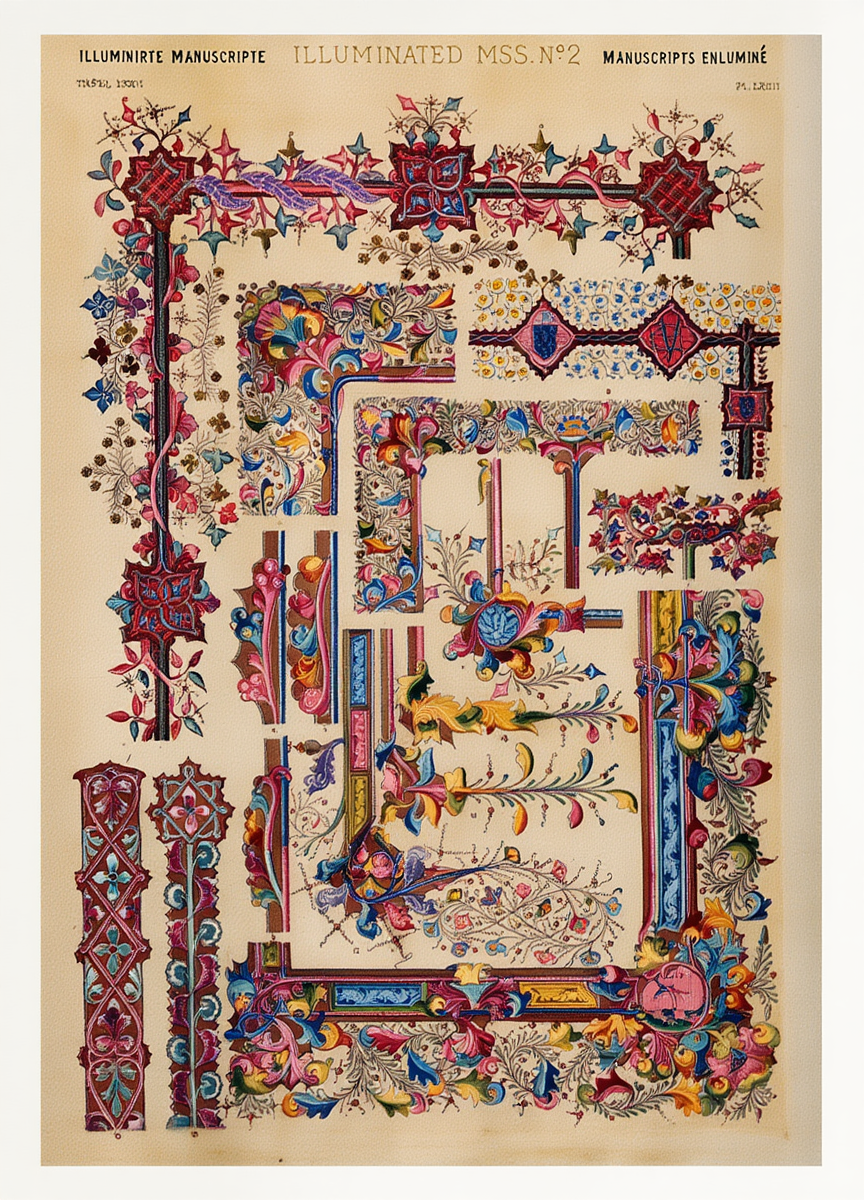 Illuminated Manuscripts No.2 – Owen Jones (1856) | Historic Decorative Art Print