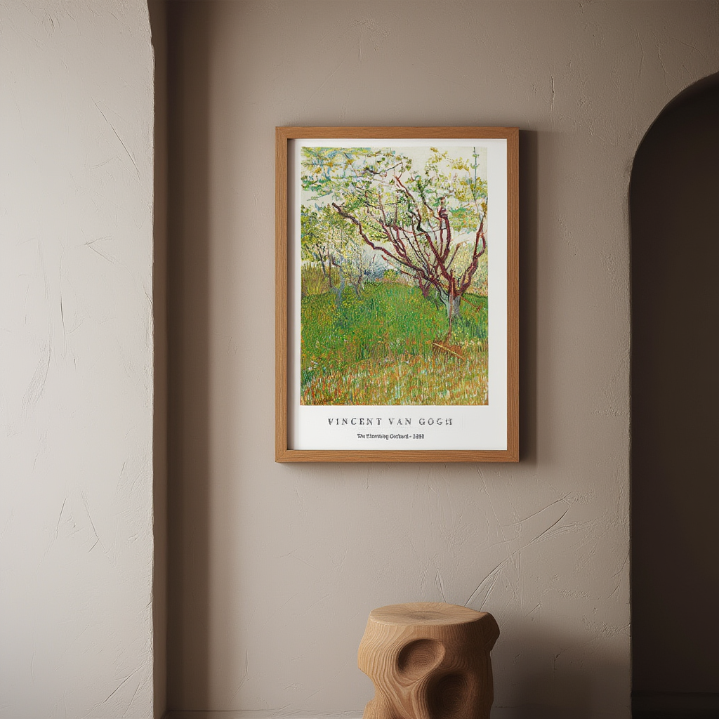 Vincent Van Gogh - The Flowering Orchard Poster