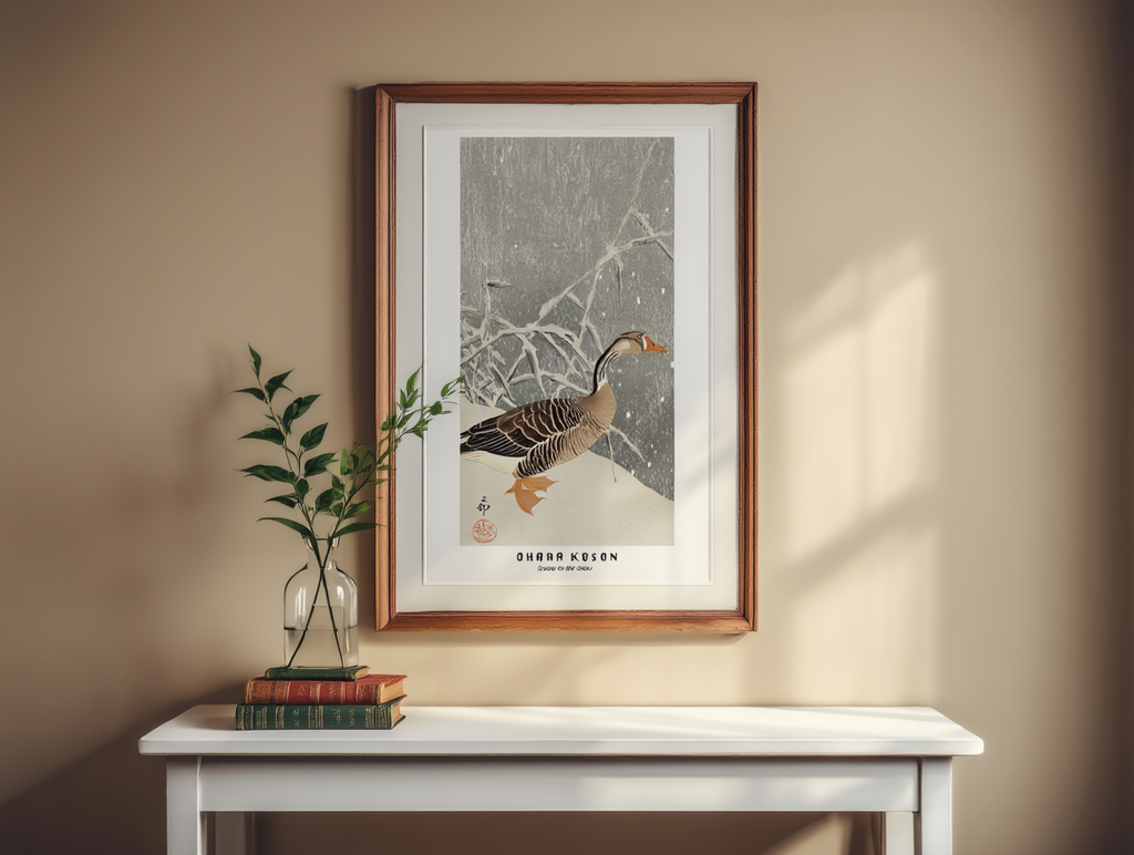 Ohara Koson - Goose on the Snow Poster