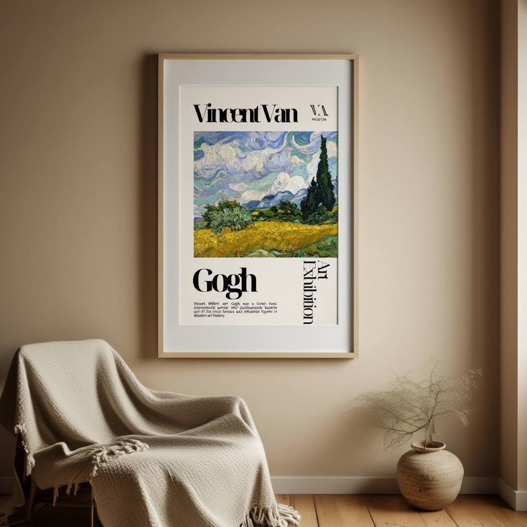 Vincent Van Gogh Art Exhibition – Vintage Museum Poster