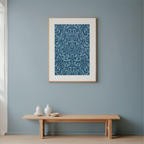 Sapphire Dotscape – Contemporary Blue Abstract Wall Art Print