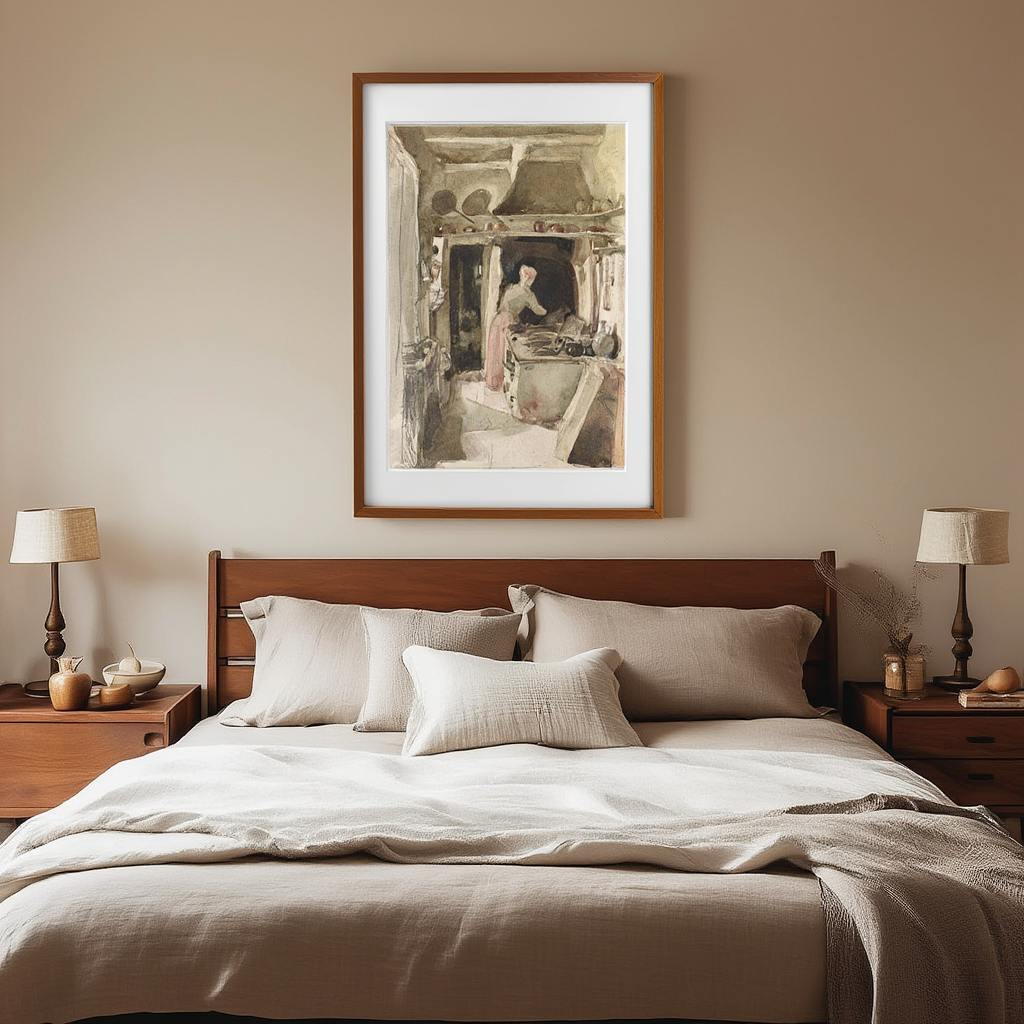 The Kitchen – James McNeill Whistler Poster | Tonalist Interior Scene & Realist Art Print