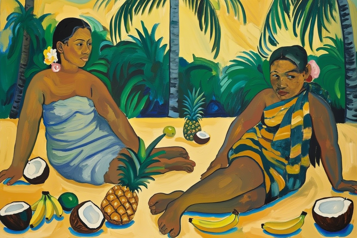 Gauguin Bold Colors & Forms – 4 Prints Mix & Match Paradise Scenes