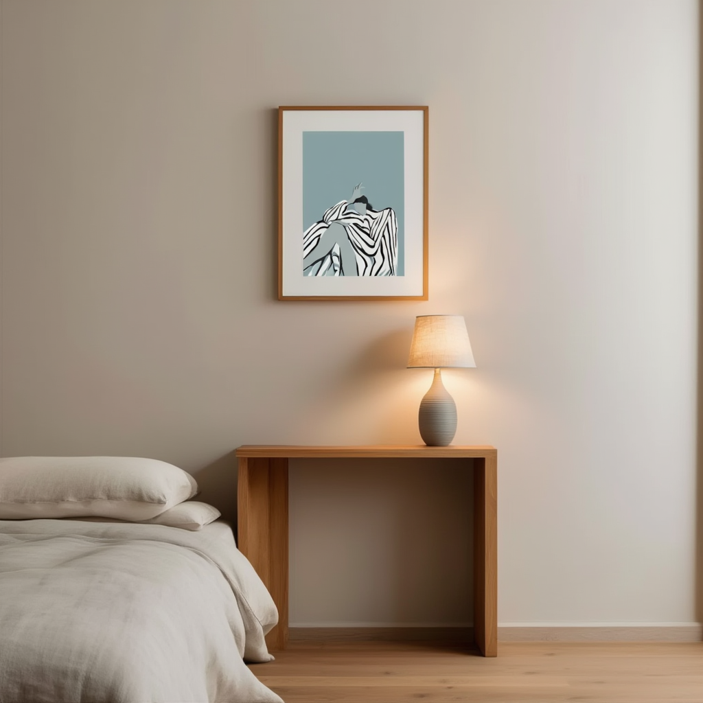 Whispers of the Muse – Abstract Woman Silhouette Poster | Modern Figurative Expression Art