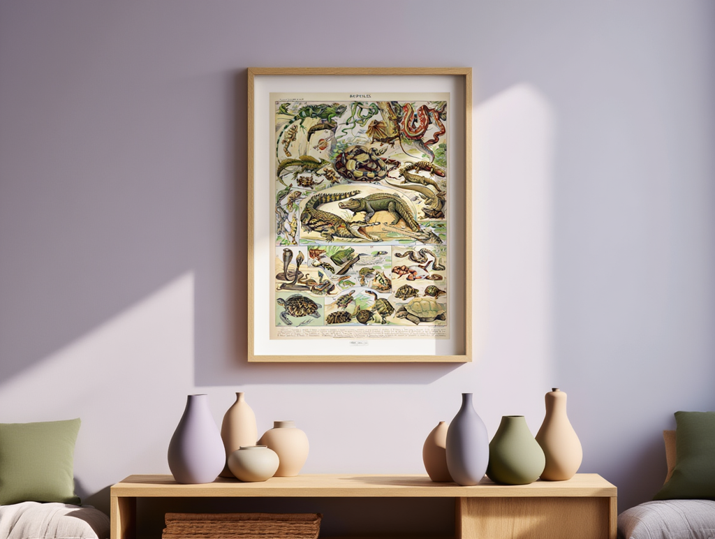 Adolphe Millot - Reptiles Poster
