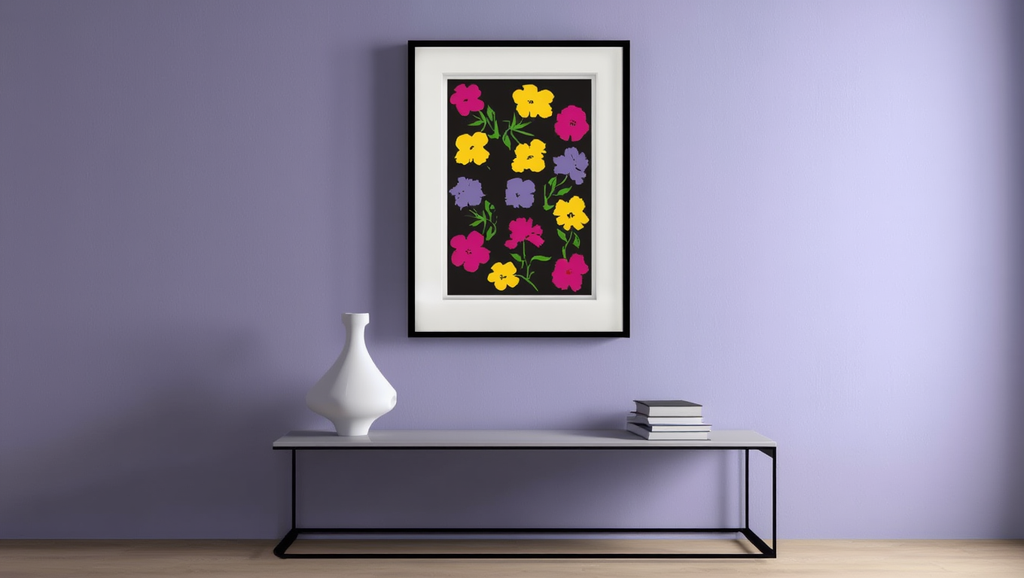 Andy Warhol Style - Flowers Poster