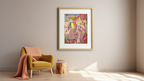 Circus Picture II: Pair of Athletes, Clown and Monkey by August Macke – Expressionist Art Print