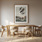 John James Audubon - Smew or White Nun Poster - Hakyarts