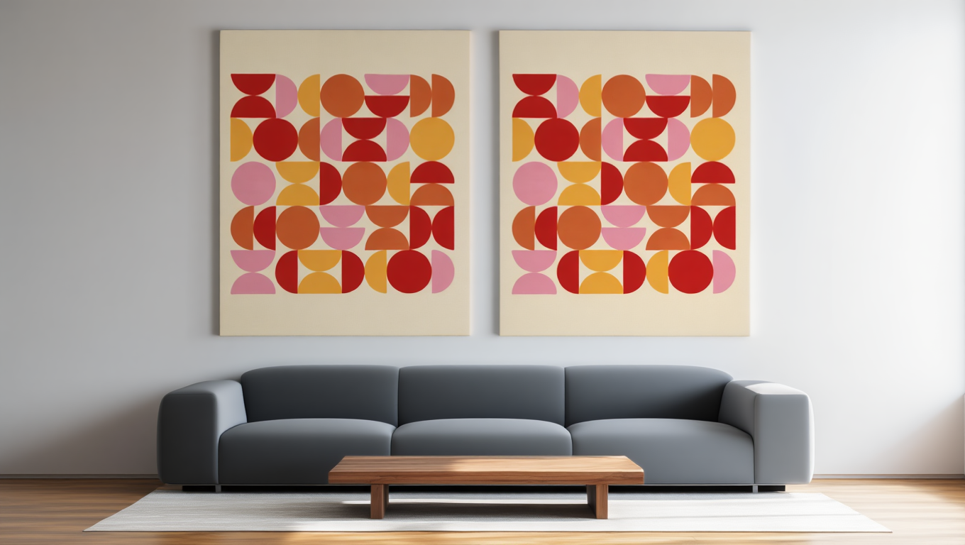 Bauhaus Minimalist Duo – Set of 2 Art Prints
