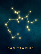 Star Sign Sagittarius Poster | Personal Zodiac Wall Art Print