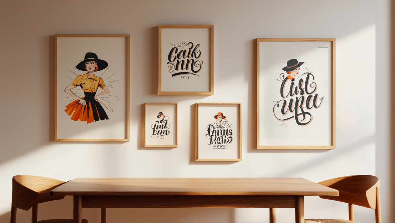 Pin-Up Perfection – 5-Piece Retro Wall Art Set