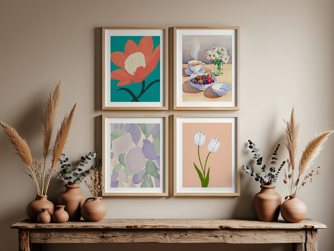 Brown & Earthy Florals – 7 Prints Mix & Match Collection