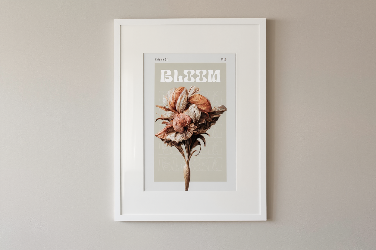 Vintage Floral Bloom Poster