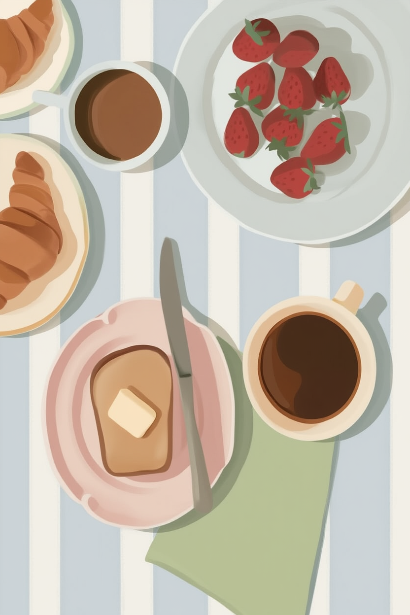 Breakfast Table – Morning Delights – Art Print