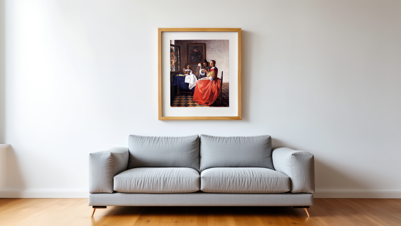 Johannes Vermeer – A Lady and Two Gentlemen - Iconic Dutch Golden Age Art Print