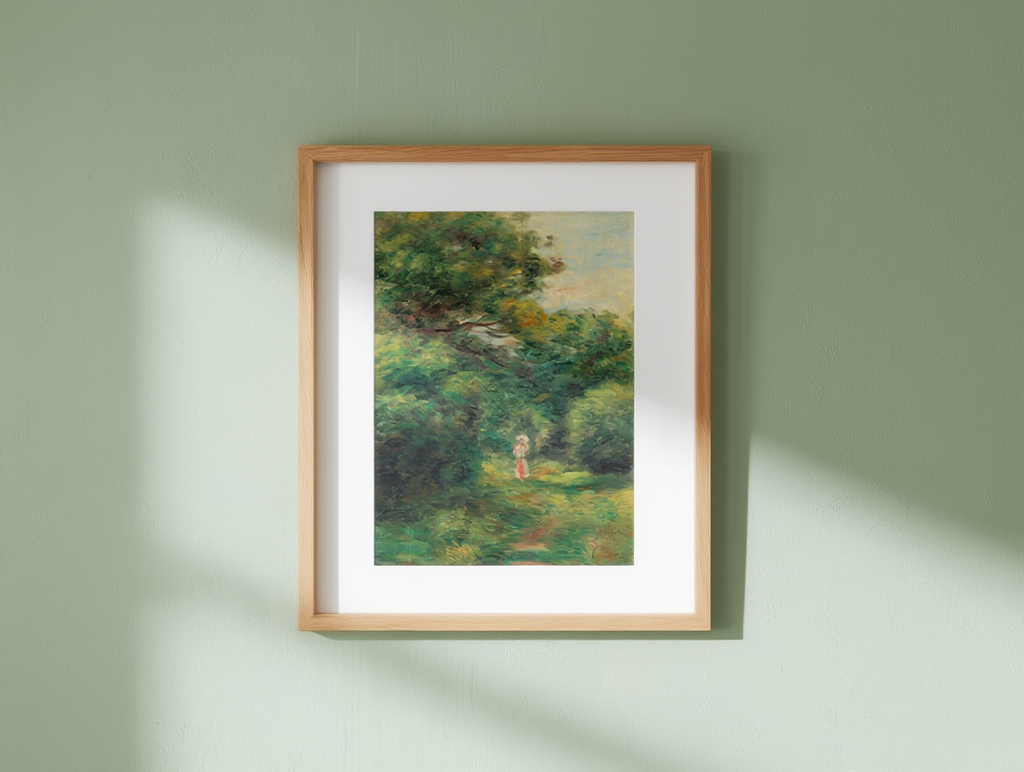 Auguste Renoir - Allée Dans Un Bois, Femme Avec Enfant Dans Les Bras