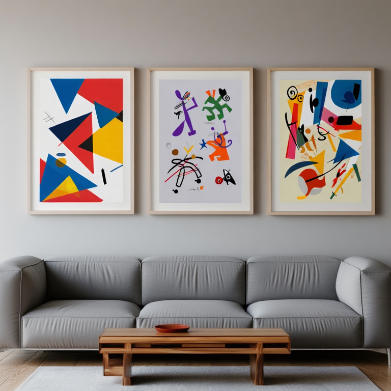 Paul Klee & Kandinsky Wall Art – Set of 3 Prints