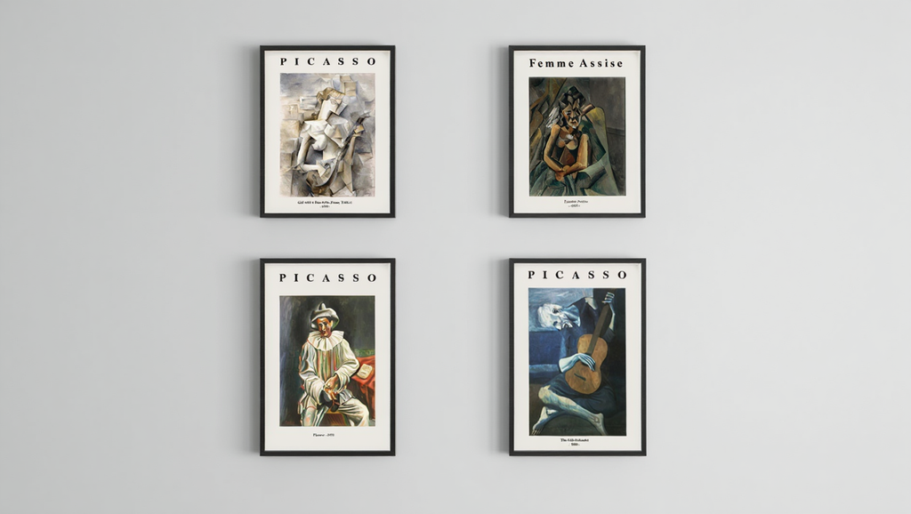 Picasso-Inspired Realistic Wall Art Set – 4 Prints