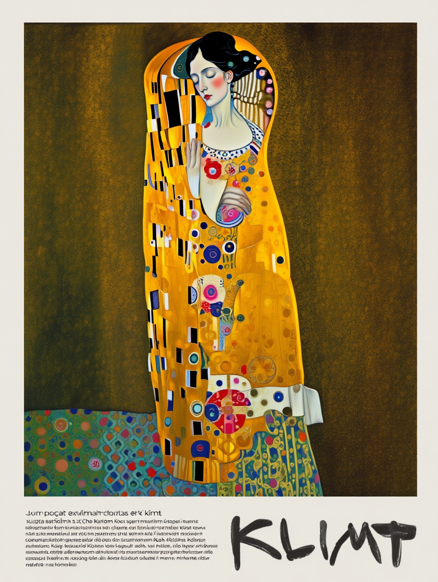 Gustav Klimt Art Print Set – 5 Golden Wall Art Prints | Elegant Gallery Wall Décor for Living Room, Bedroom & Office
