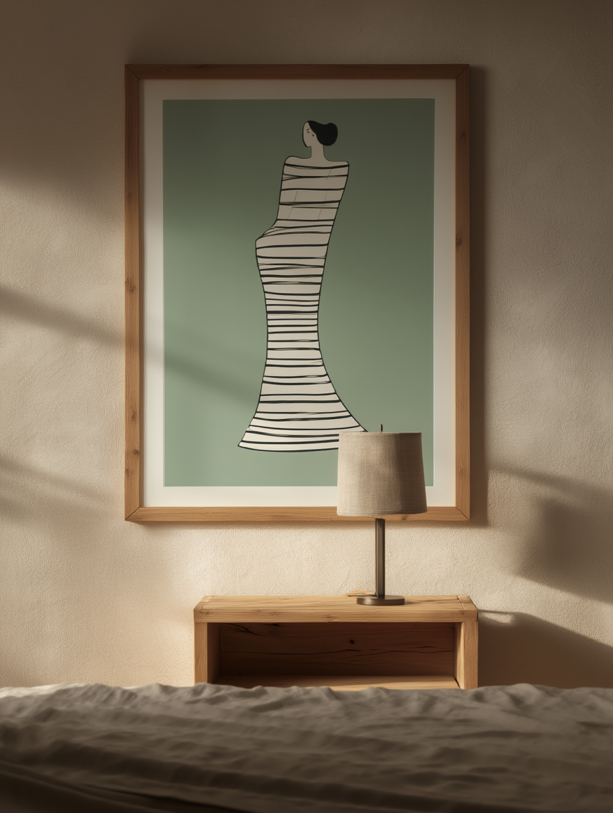 Fluid Essence – Abstract Female Figure Poster | Minimalist Figurative Wall Decor